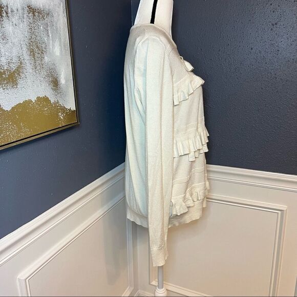 Diane von Furstenberg Benni Ruffled Merino Pullover Sweater - Picture 8 of 14